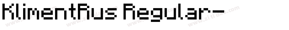 KlimentRus Regular字体转换